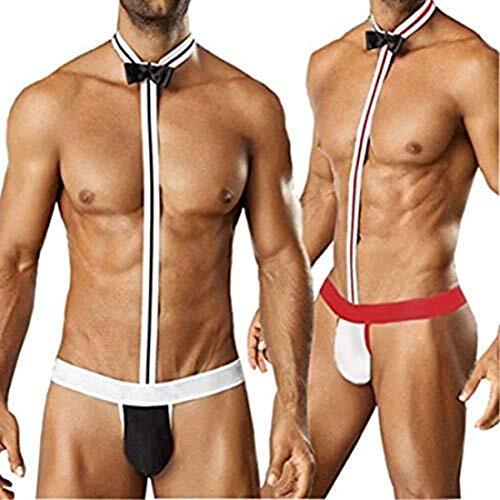 Men Sexy Underwear, Bow Tie Briefs Pouch Thong, Mens Low-Rise One Size Black - Bild 7 von 7
