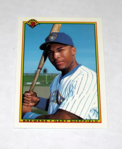 1990 Bowman Tiffany 391 Gary Sheffield  Brewers 2nd Year $.99 Shipping!