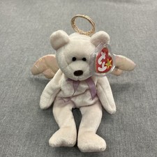 Vintage Ty Beanie Baby Halo Guardian Angel 1998 White Plush Retired  