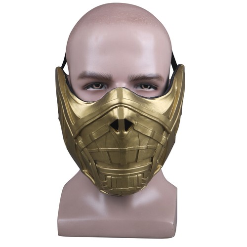 Mortal Kombat X-Maske Cosplay Skorpion Halbes Gesicht Erwachsene Kostüm Prop - Bild 2 von 12
