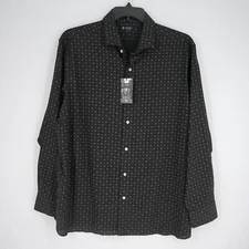 Cremieux Tessitura Monti Men's Long Sleeve Shirt XL Black Brown Gray NWT $89.50