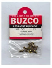 Vintage Slot Car Hardware 1960's 1/24 BUZCO #53 4x3/16" Self Tapping Screws 12pc