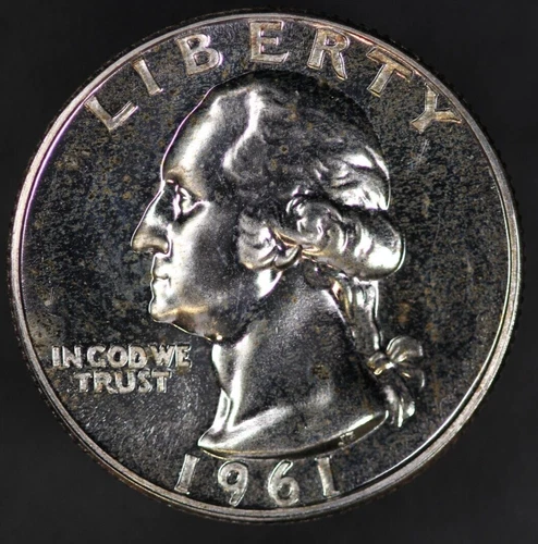 1961 WASHINGTON QUARTER /  PROOF / FRESH FROM A COLLECTION-LOT 8267