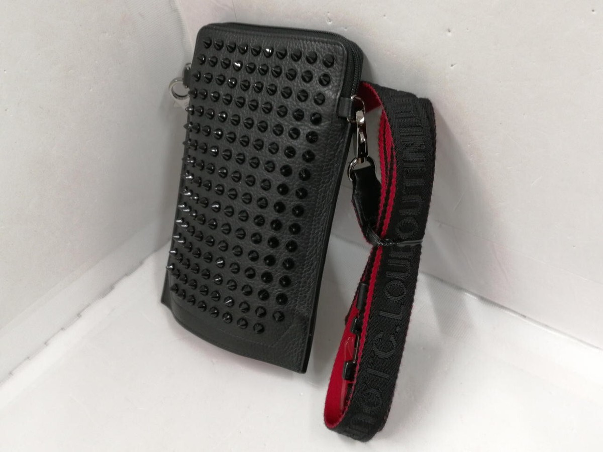 ショルダーバッグ・ポシェット Christian Louboutin SS25 Pouches (1255095 BK01) Blaster - Pouch - Calf leather and spikes - Black