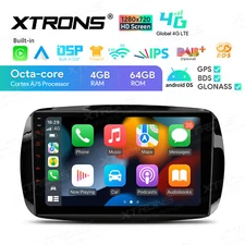 4G CarPlay Android 8Core 64GB Car Stereo GPS Radio 9" IPS For Smart Fortwo 15-18