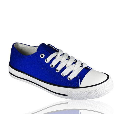 DAMEN FLACHE SCHNÜRSCHUHE MÄDCHEN CANVAS PLIMSOLLS PUMPS TRAINERSCHUHE GRÖSSE 3-8 - Bild 27 von 39
