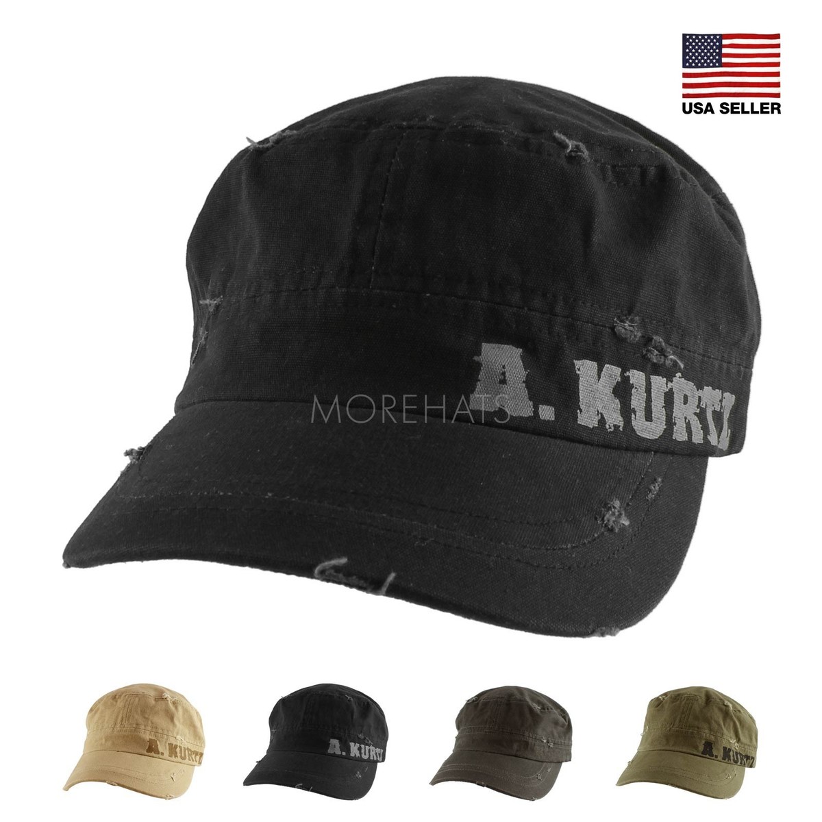 Authentic A Kurtz Vintage Military Army Cotton Baseball Cap Hat