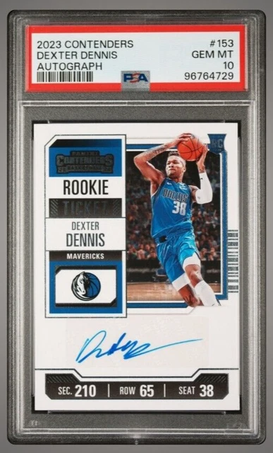 2023 Panini Contenders 153 Dexter Dennis Autograph PSA 10 GEM MINT