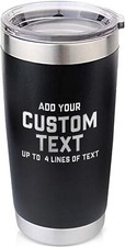 PERSONALIZED - Stainless 20oz Double Wall Vacuum Tumbler/Mug - 5 Color Options