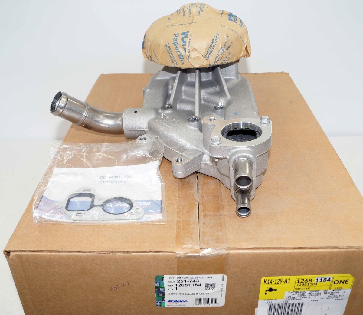 ACDelco 251-743 GM Original Equipment Water Pump Kit GM# 12686763