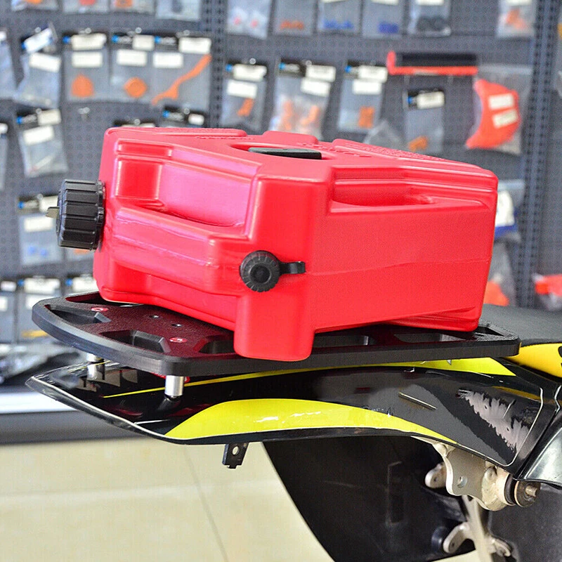 1.3 Gallon Red Gas Tank with Lock & Key for Car Motorcycle UTV SUV ATV Off Road Foto 4 de 4