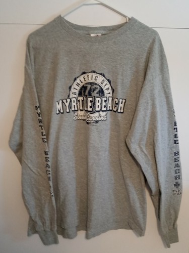 FRUIT OF THE LOOM Gray Long Sleeve "Heavy" T Shirt Size XL 100% cotton