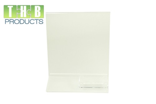 8 1/2" x 11" Clear Acrylic Sign Holder w/ Business Card Holder - Item #10799 - Picture 2 of 3