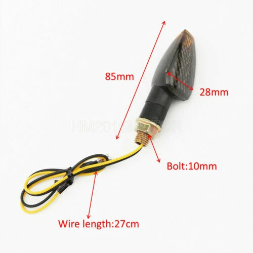 4pcs 3.35" plastic Mini Turn Signals Black Lens For Honda CBR 250R 300 500 600RR - Image 2 of 4