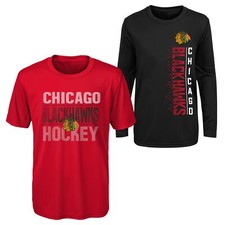 Outerstuff NHL Youth 8-20 Chicago Blackhawks Performance T-Shirt Combo Set