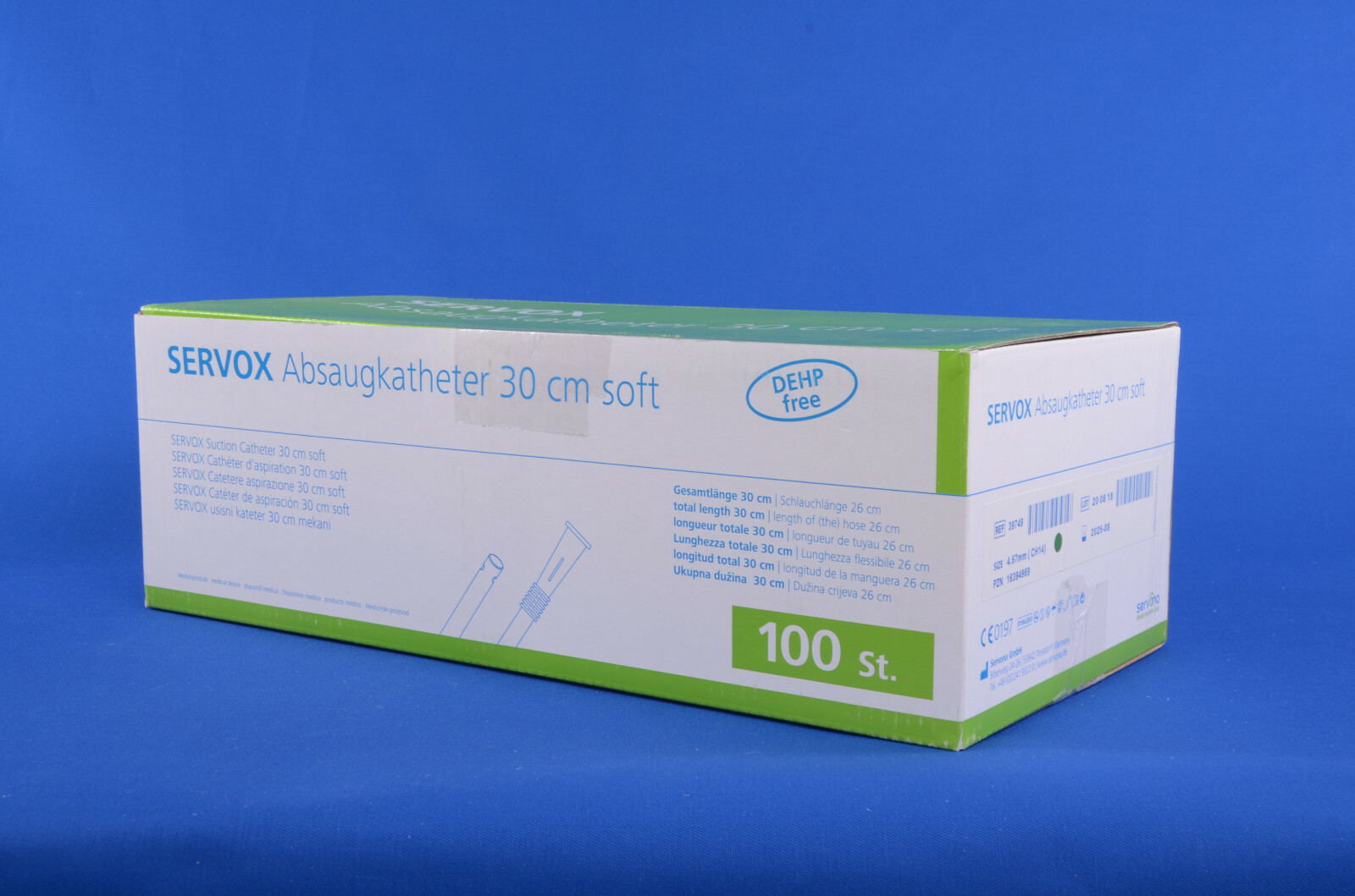 100 Absaugkatheter Soft 30 cm, Steril, Tracheal Absaug-Katheter Atraumat. 6-18CH