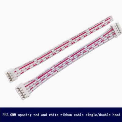 PH2.0mm Red-white Ribbon Cable Double - Single Ended Terminal Connection Wire