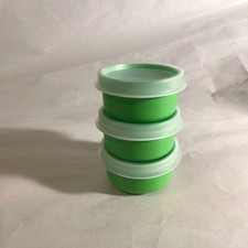 NEW Tupperware Smidgets 1 oz Mini Liquid Tight Bowls Pills Vitamins Set of 3