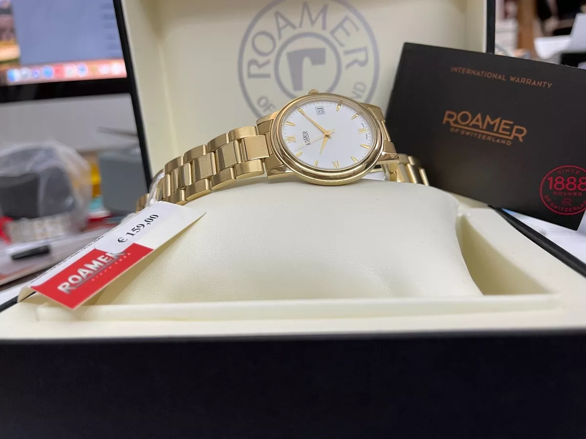 Roamer Men s Watch 508933 Stainless Swiss Made Display Item eBay