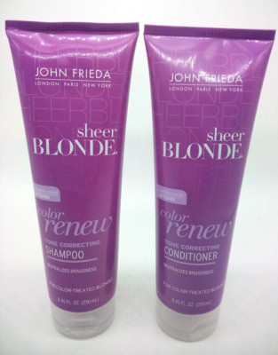 John Frieda Colour Renew Shampoo & Conditioner Set Tone Correct 8.45oz each NEW