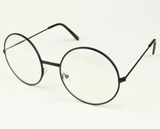 Retro Round Circle BOHO Metal Aviator Clear Lens Nerd EyeGlasses Frames 2306 Med