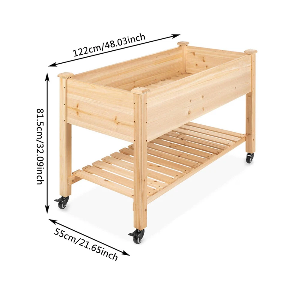 Outdoor Raised Garden Bed with Legs Vegetable Elevated Planter Box Herb Garden - Image 2 of 4