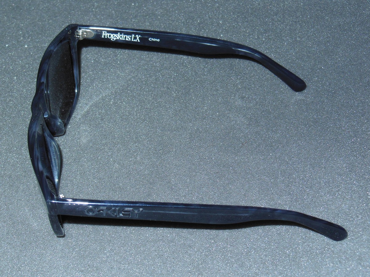 New Oakley Frogskins LX Dark Grey Tortoise/Black Iridium Acetate