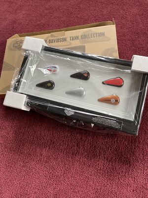 HARLEY DAVIDSON 2015 6 Mini Gas Tank Set Shadow Box Art Frame Wall