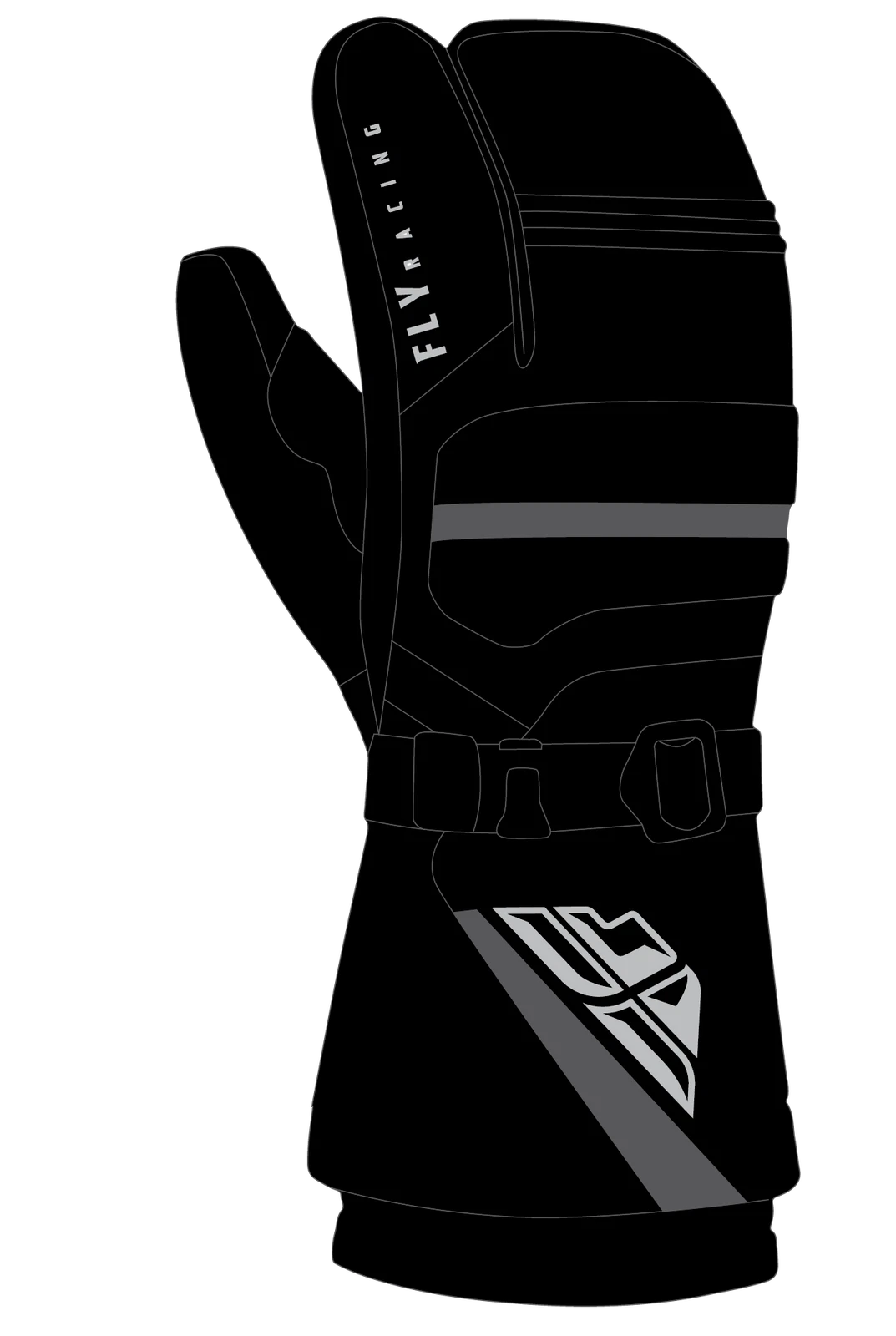 Fly Racing Mens Ridgeline Claw Gloves Snow Black Sm