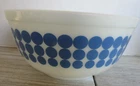 Vtg Pyrex 403 2 1/2qt Blue Dot Bowl