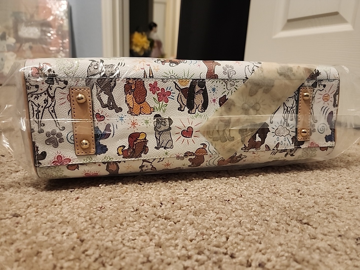 NWT Disney Dooney & Bourke Dogs Paw Prints Tote Purse Sketch * LK