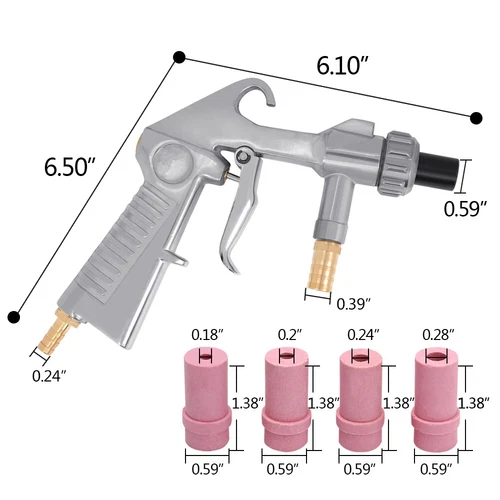 Sandblasting Sandblaster Gun Kit for Sandblast Blast Cabinet with Ceramic Nozzle - Bild 4 von 7