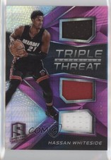 2016 Panini Spectra Triple Threat Materials Pink 12/49 Hassan Whiteside #9 1u6