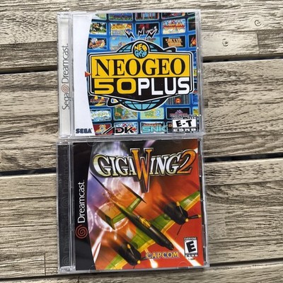 Dreamcast Homebrew Game Lot X 2: GIGA WING 2 & NEO GEO 50 PLUS Reproductions