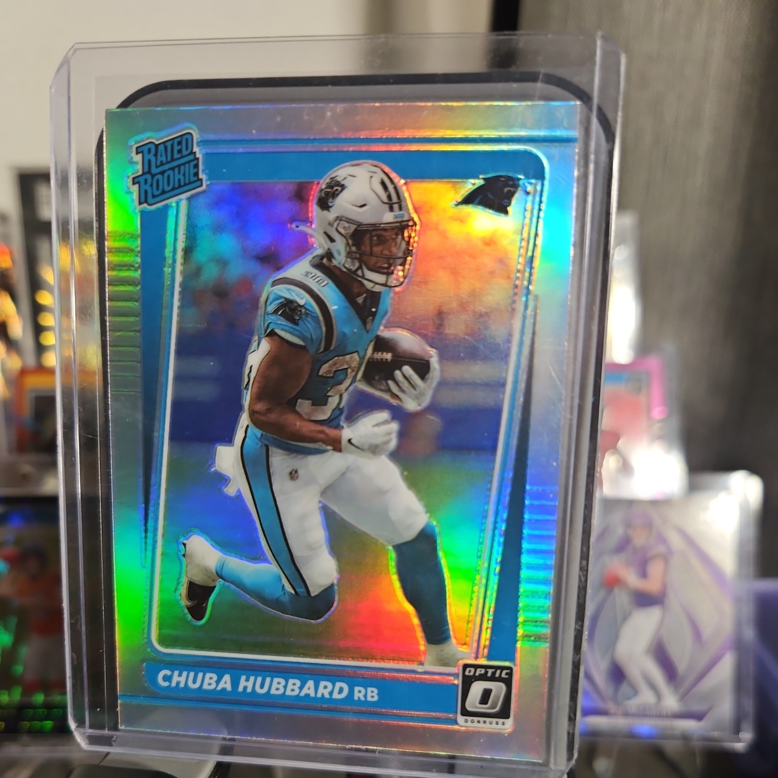 2021 Panini Donruss Optic - Rated Rookie Chuba Hubbard #225 Holo Prizm (RC)