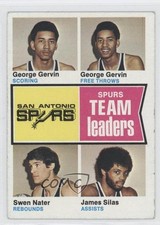 1974-75 Topps George Gervin Swen Nater James Silas #227 Rookie RC HOF 1p4