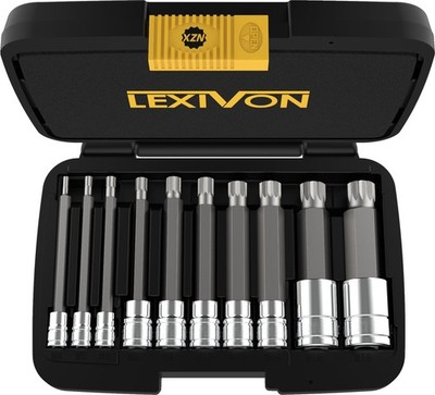 XZN Triple Square Spline Bit Socket Set Extra Long 4Inch 10Piece