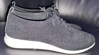 Womens Cole Haan Zero-grand Black Mesh Lace Up Sneakers Size 7