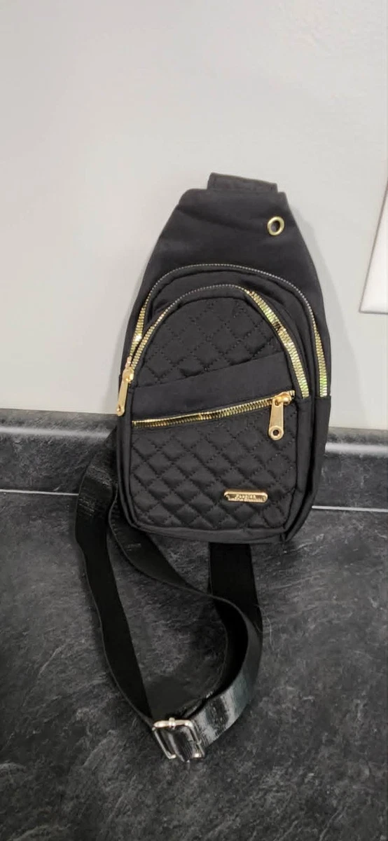Co-Lab Quilted Backpack Womens Black Excellent Nylon Gold Zip Pocket Marc Jacobs M Black/Gold Hardware Women main image 4