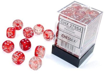 d6 Dice Cube 12mm Luminary Nebula RDsv - Chessex (Pack of 36)