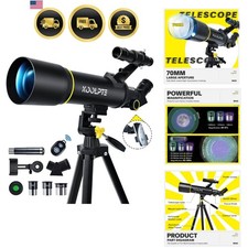 Telescope, 70mm Aperture 400mm AZ Mount Astronomical Refracting Telescopes 20...