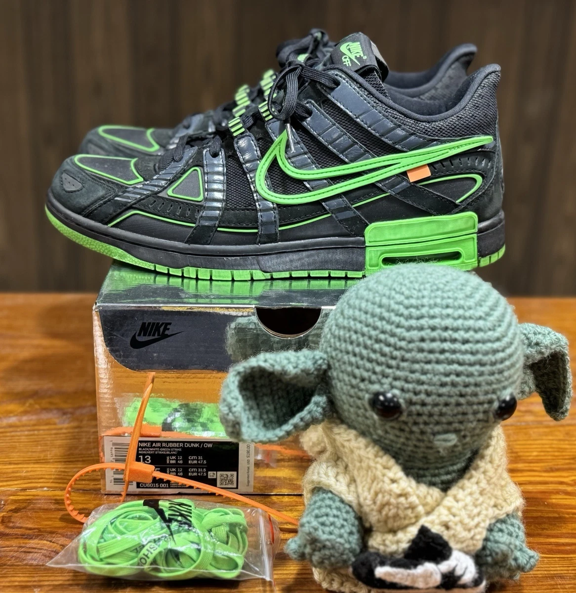 Nike Air Rubber Dunk x Off-White Low Green Strike for Sale