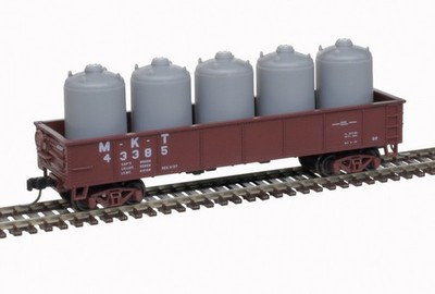 Atlas N Scale ~ 42' Gondola W/ Cement Container Load ~ Missouri-Kansas-Texas MKT