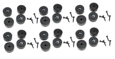 (24 PACK) PENN ELCOM 3/4" x 1-1/2" Rubber Feet for Amp/ Case/ Speaker - F1686/20