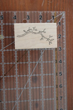 New JUDITH Branch Leaves Tree Leaf Wood Stamp Rubber