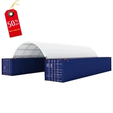 20'x40' Shipping Container Canopy Shelter 18OZ PVC | 8-Year Canopy Warranty