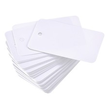 Waterproof Eyelet Hole Plastic Shipping Tags Outdoor Tags 30x50mm White 100Pcs