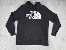 The North Face Hoodie Womens Large Black Pullover Half Dome Logo Sweatshirt