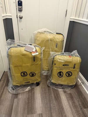 Brand New EPIC Travelgear Crate Reflex 3-Piece Luggage Set   Golden Glitter