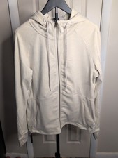 Avalanche Women's Beige Full Zip Hooded Jacket With Pockets Size Large NWT